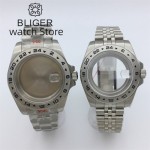 BLIGER 40mm /43mm Explore 2 Case Solid Bezel Sapphire Glass Fit NH34 NH35 NH36 ETA2824 PT5000 Miyota DG2813 3804 Movement