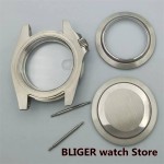 BLIGER 40mm Silver 3.8 O'Clock Aseptic Case Sapphire Glass Fits NH35 NH36 ETA2824 PT5000 Movement