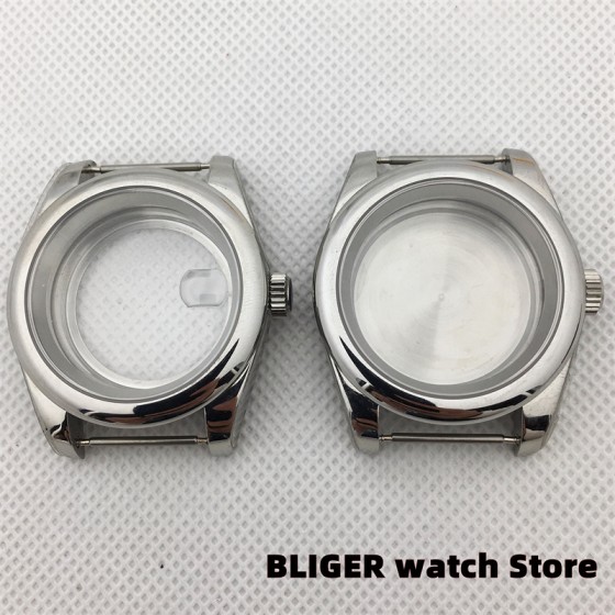 BLIGER 36mm/39mm stainless steel polished case sapphire glass fit NH35 NH36 ETA2824 PT5000 Miyota8205 8215 DG2813 3804 movement