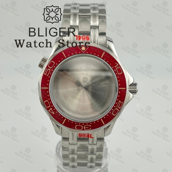 BLIGER 41MM NH35 Diver Watch Case With Stainless Bracelet Sapphire Glass Waterproof For NH34 NH35 NH36 ETA2824 PT5000 Movement